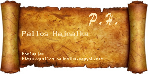 Pallos Hajnalka névjegykártya